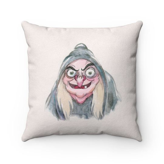 Discover Evil Queen Hag Watercolor, 2-Sided 14" Pillow Cover 4 Size Options (Pillow not included)