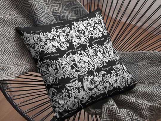 Disney's Enchanted Tiki Room United Airlines 1960s Style Pillow