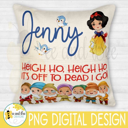 Discover Princess Sublimation PNG file for Book Pillow With Pocket, Read Me A Story