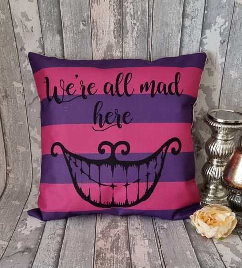 Discover Alice in wonderland silhouette Cheshire cat inspired " We're all mad here "