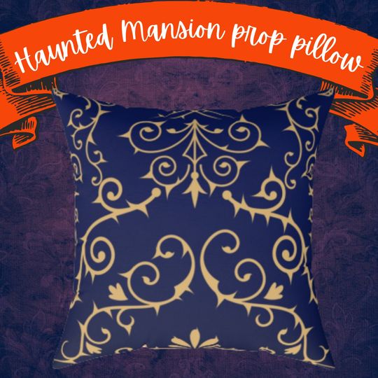 Pillow: Haunted Mansion Nightmare Before Christmas  Ornate Thorns Throw Pillow