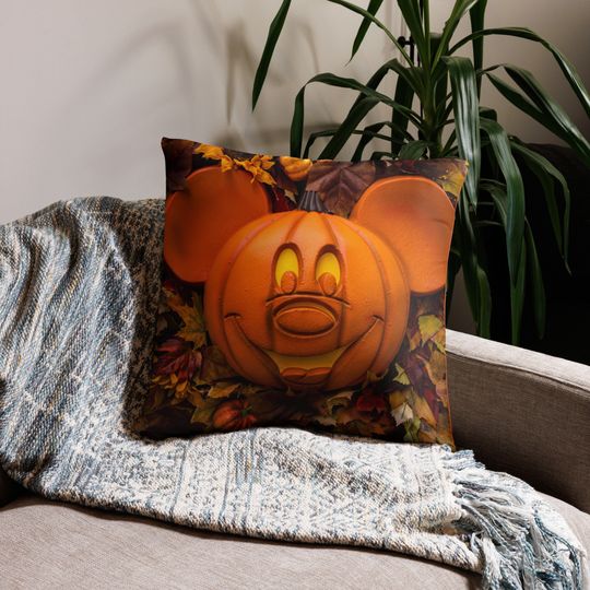 Discover Disney Halloween Mickey's Not-So-Scary Speckled Throw Pillow Case