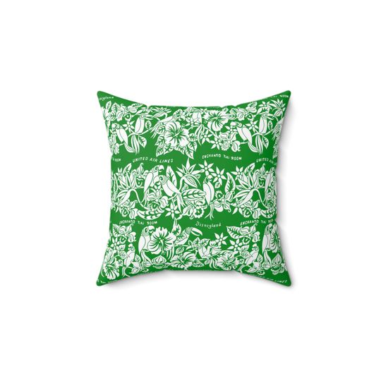 Disney's Enchanted Tiki Room United Airlines 1960s Style Pillow