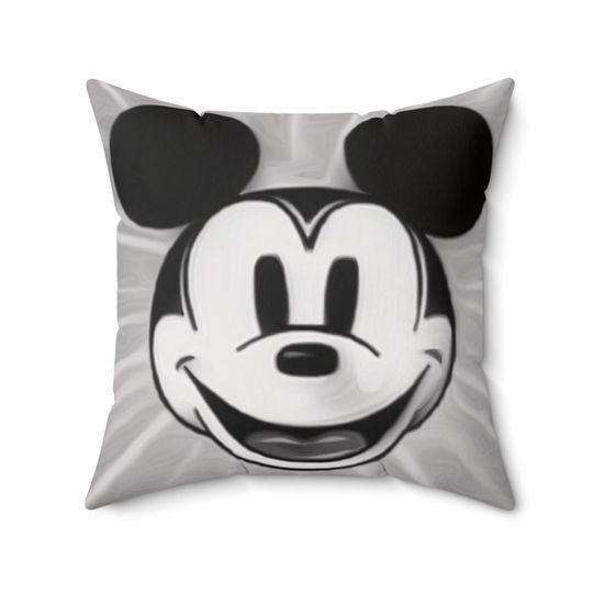 Spun Polyester Square Pillow Painting of Disney ~Mickey Mouse