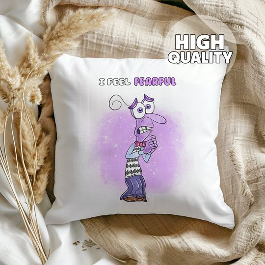 Fear Inside Out 2 Pillow -  Its okay to Feel of the Feels, Gift for Kids, Kids Room Decor
