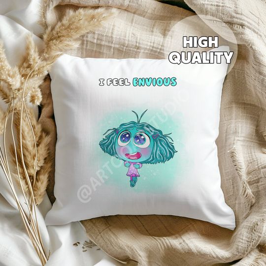 Envy Inside Out 2 Pillow -  Its okay to Feel of the Feels, Gift for Kids