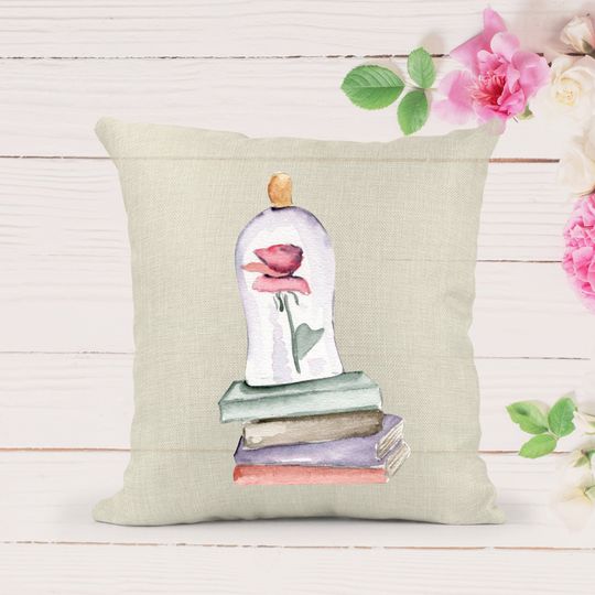 Belle Inspired Throw Pillow | Beauty and the Beast Pillow