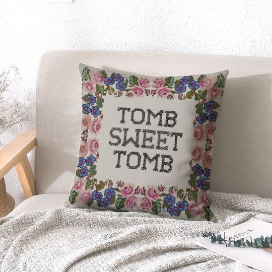 Discover TOMB SWEET TOMB - Couch pillow with pillow Inserts | linen type fabric