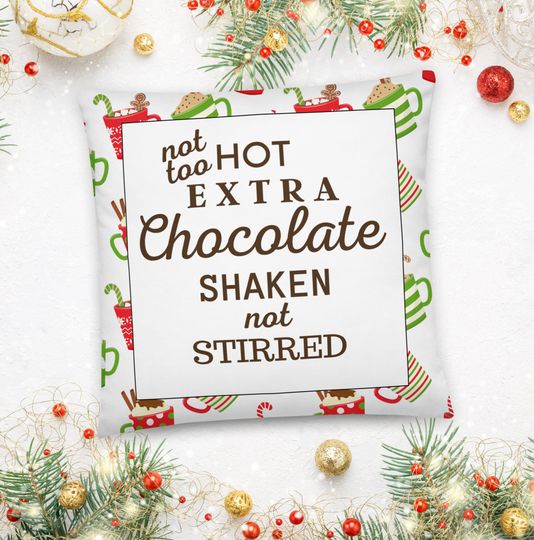 Judy's Hot Cocoa throw pillow, Disney The Santa Clause Hot Chocolate