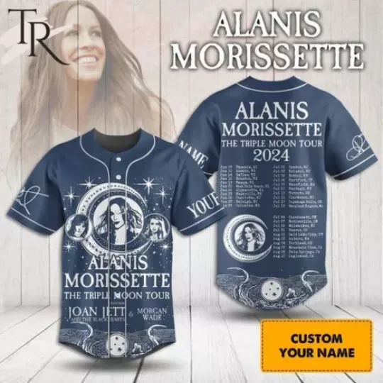Discover Personalized Alanis Morissette The Triple Moon Tour 2024 Jersey Shirt 3D