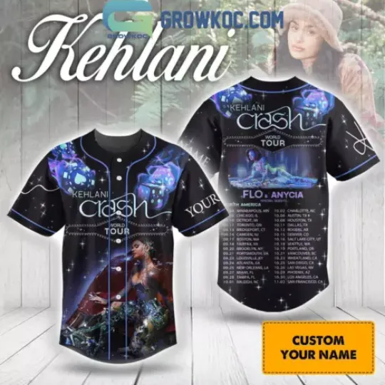 Discover Crash Kehlani World Tour 2024 With Flo And Anycia Personalized Baseball Shirt