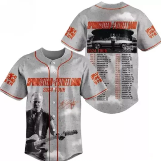 Bruce Springsteen E Street Band World Tour 2024 Baseball Jersey