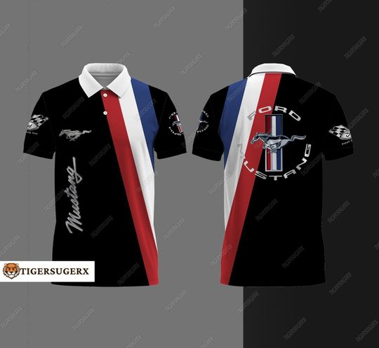 Discover Ford Polo Shirt, Ford Mustang T-Shirt, Ford Racing Shirts Men, 3D Printed Polo Shirt, Ford Performance Gifts, Gifts For Ford Lovers