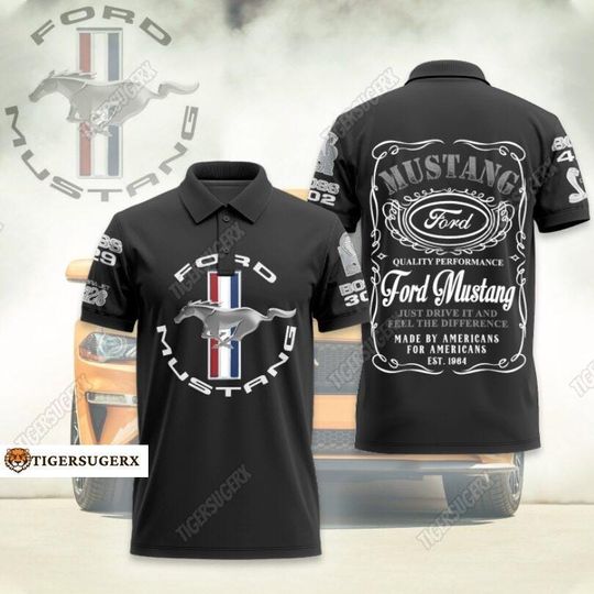 Discover Ford Mustang Polo Shirt, Ford Racing Shirt, Mustang Car Gifts, Gifts For Car Lovers, Short Sleeve Shirt, Gifts For Him