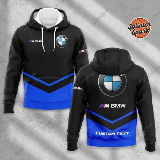 B.m.w Racing Hoodie For Dad, B.m.w Motorcycle Hoodie For Men, Custom Sport Hoodie, Motorcycle Racing Hoodie For Men, Car Sleeve Hoodie