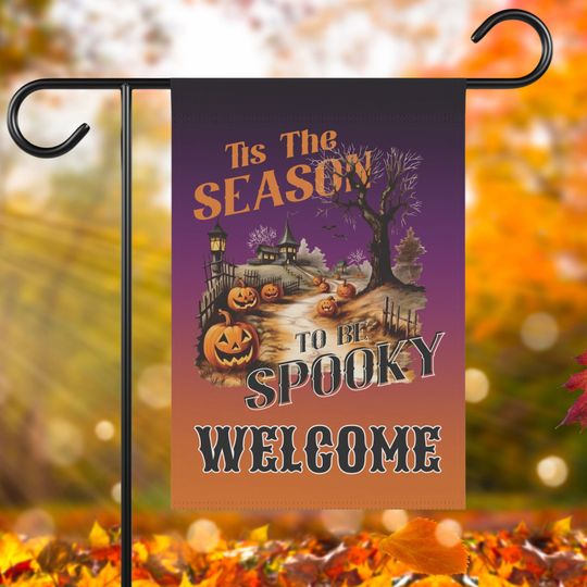 Discover Spooky Season Flag | Halloween Garden Flag | Fall Decor | Halloween Home Decor