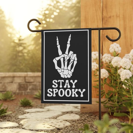 Discover Stay Spooky Skeleton Garden Flag, Fall Garden Flag, Halloween Garden Flag