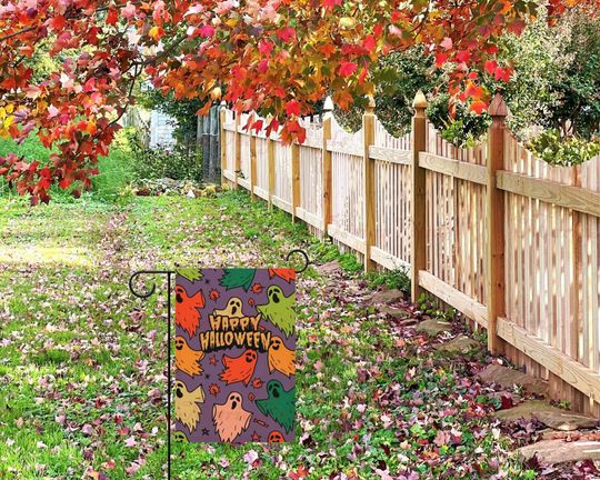 Discover Ghosts Halloween Garden Flag, Halloween Outdoor Flag, Spooky Halloween Decor