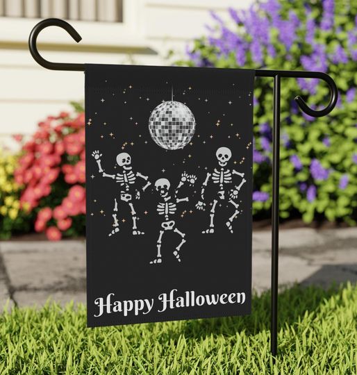 Discover Dancing Skeletons Garden Flag, Fall Garden Flag, Halloween Garden Flag