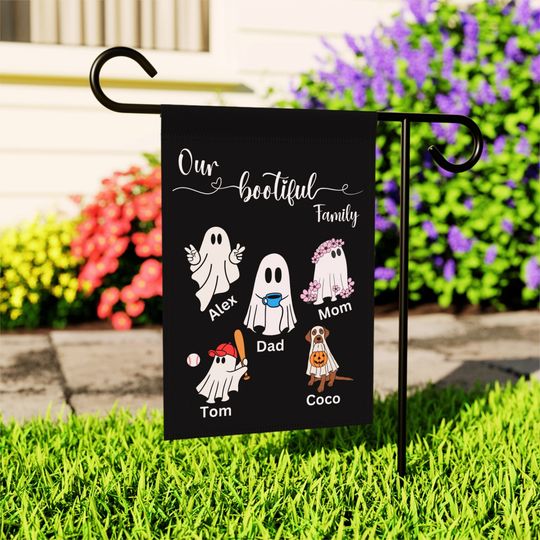 Discover Our Bootiful Family Halloween Garden Flag,   Halloween Garden Flag