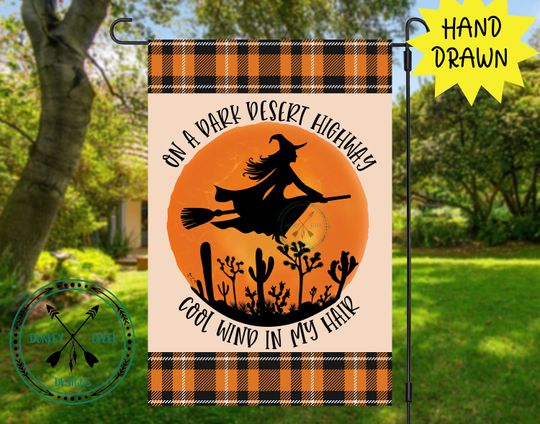 Discover Garden Flag PNG, Sublimation Template, Halloween Garden Flag