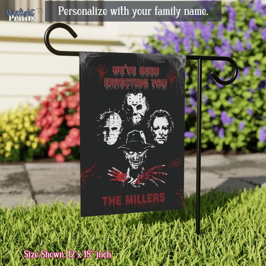 Discover Personalized Halloween Garden Flag, Custom Halloween Garden Flag