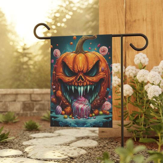 Discover Pumpkin Garden Flag | Candy Garden Flag | Horror Garden Flag