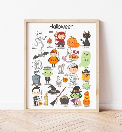 Discover Halloween Poster Kids Room Decor Playroom Toddler Downloadable Prints Halloween