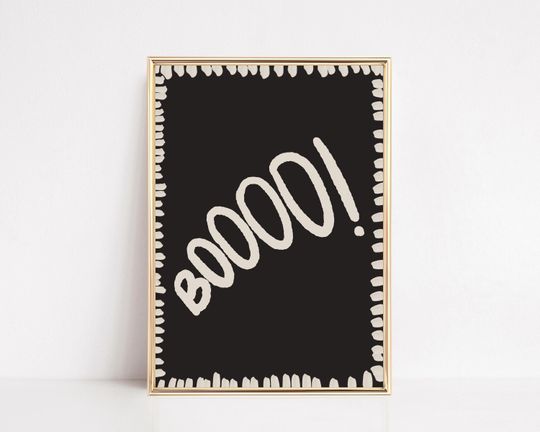 Discover halloween decor | boo print | cute halloween print | black halloween poster