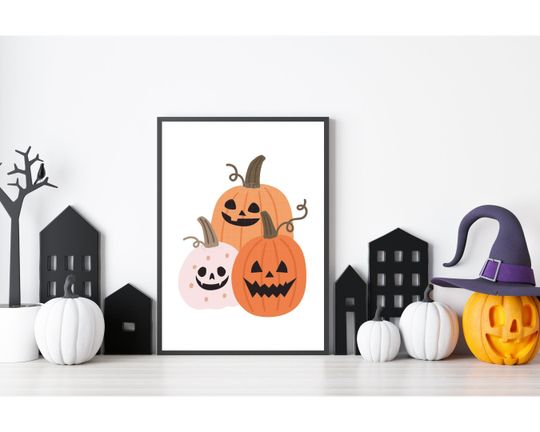 Discover Halloween Nursery Print, Kids Room Halloween Wall Art, Jack O Lantern Pumpkin Poster
