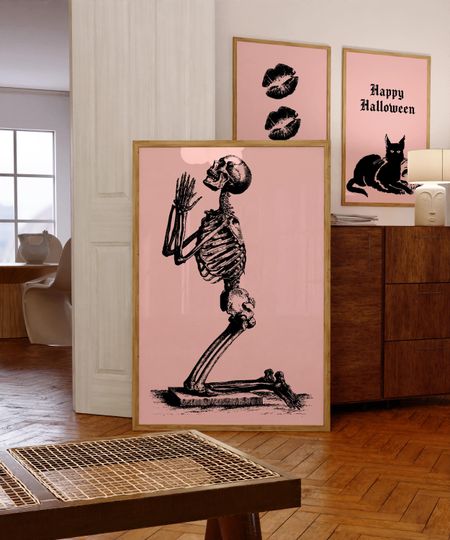 Discover Pink Halloween Decor, Pink Halloween Skeleton, Skeleton Poster