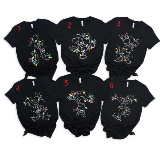 Discover Disney Mickey Friends Christmas Shirt, Bundle Christmas Mouse And Friend Shirt, Family Matching Christmas Shirts, Christmas Disney Character