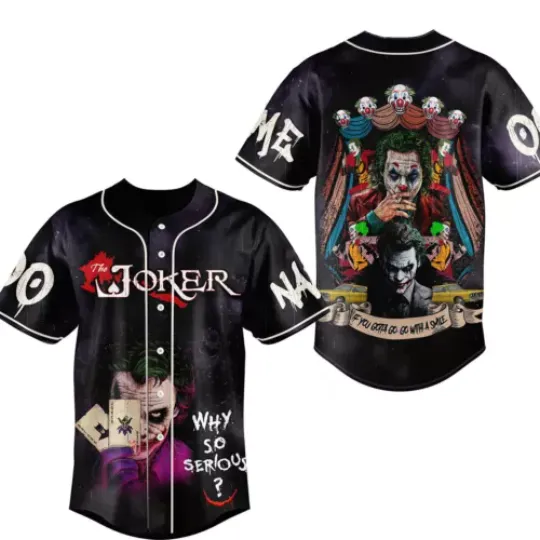 Discover Personalized The Joker If You Gotta Go Go With A Smile Baseball Shirt
