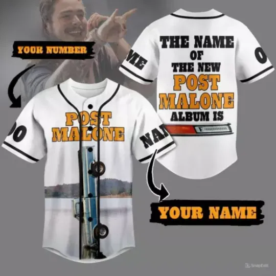 Personalized Post Malone The New Album Is F-1 Trillion Baseball Jersey