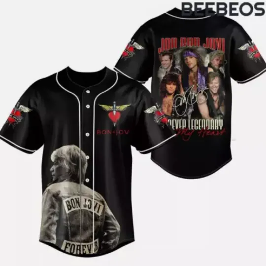 Discover Jon Bon Jovi Baseball Jersey Unisex Shirt All Size For Men Women
