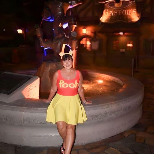 Cosplay Honeybee Hustle: 'Pooh' Women's Sleeveless Athletic Skater Dress