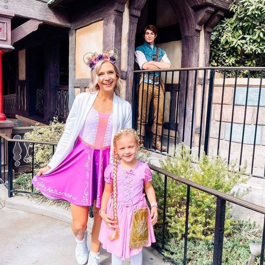 Cosplay Tower Twirl:  "Long Hair Princess' Rapunzel Skater Dress