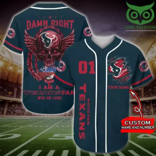 HOT! Custom Name Number Houston Football Texans