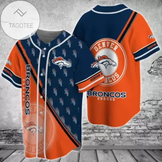 Denver Broncos God First Family Second Baseball Jersey