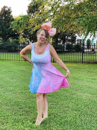 Discover Cosplay Make It Pink, Make It Blue Sleeveless Skater Dress - Embrace Colorful Magic