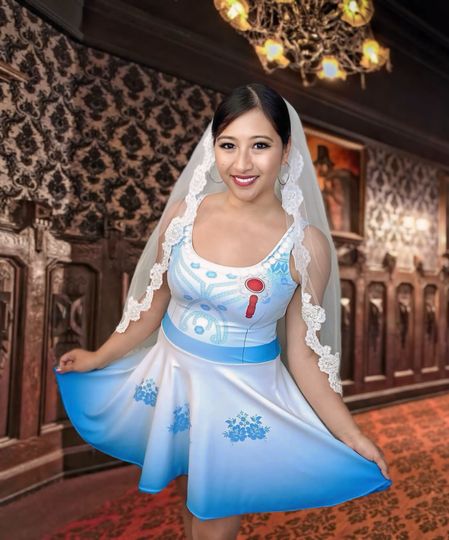 Discover Cosplay Haunting Elegance: Constance with the Hatchet Skater Dress