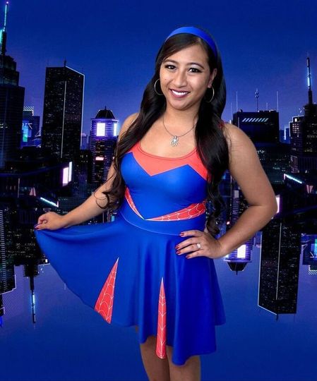 Cosplay Spider Gwen: Women's Heroic Sleeveless Skater Dress
