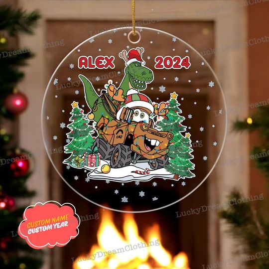 Discover Personalized Dinosaur Christmas Ornament, Rex And Mater Christmas , Boys Dino Christmas Ornament, Dinosaur Ornament Name Gift For Child 2024