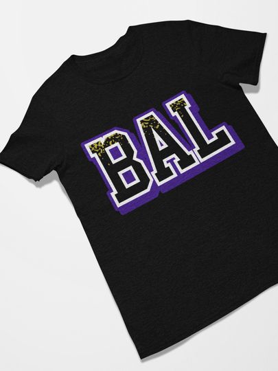Discover Baltimore Football Retro Sports Letters Tee Shirt