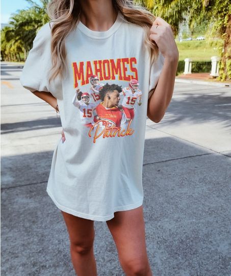 Patrick Mahomes Vintage 90s Tshirt Kansas City Chiefs Patrick Mahomes Shirt Retro KC Chiefs T-shirts Mahomes Fan Kansas City Mahomes Tees KC