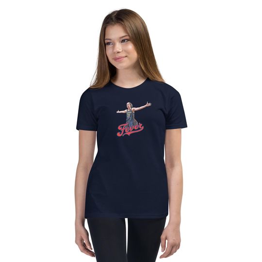 Discover Caitlin Clark Indiana Fever Youth Short Sleeve T-Shirt: Minimalist Style for Young Fans