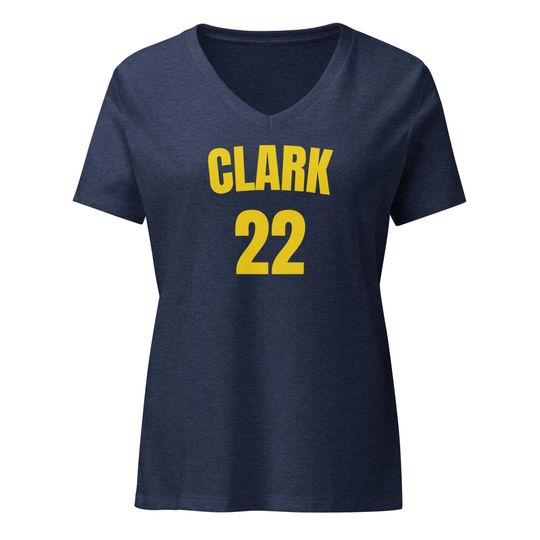 Caitlin Clark 22 Womens Relaxed V-Neck T-Shirt