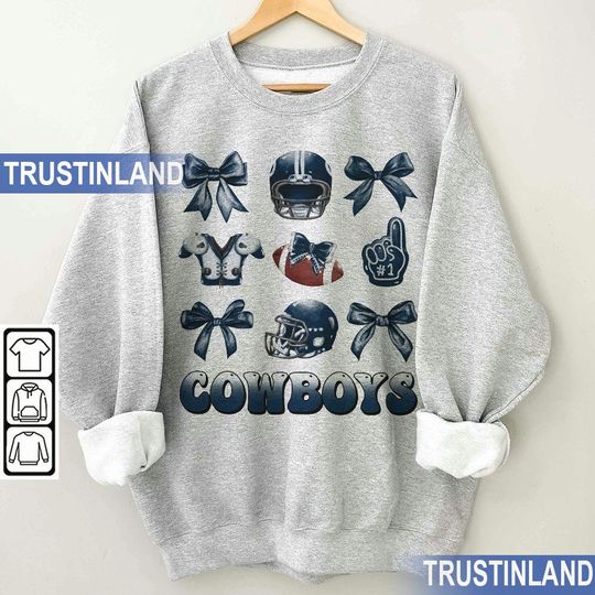 Discover Coquette Cowboys Football Sweatshirt, Shirt Funny 90s Vintage Crewneck, Coquette Gift For Christmas Unisex Shirt