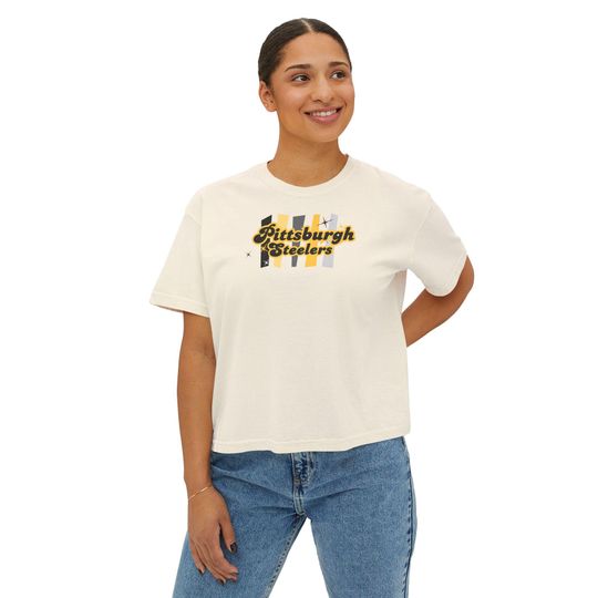 Discover Pittsburgh Steeler cute Flowy Cropped Tee
