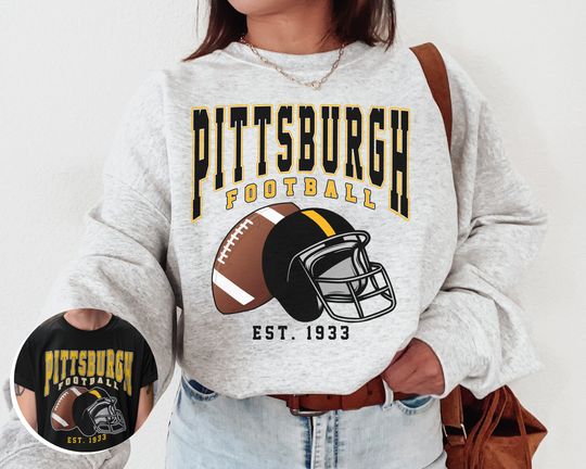 Discover Vintage Pittsburgh Steeler Football Sweatshirt , Vintage Style Pittsburgh Football Crewneck, Steeler Sweatshirt, Steeler Fans Gift